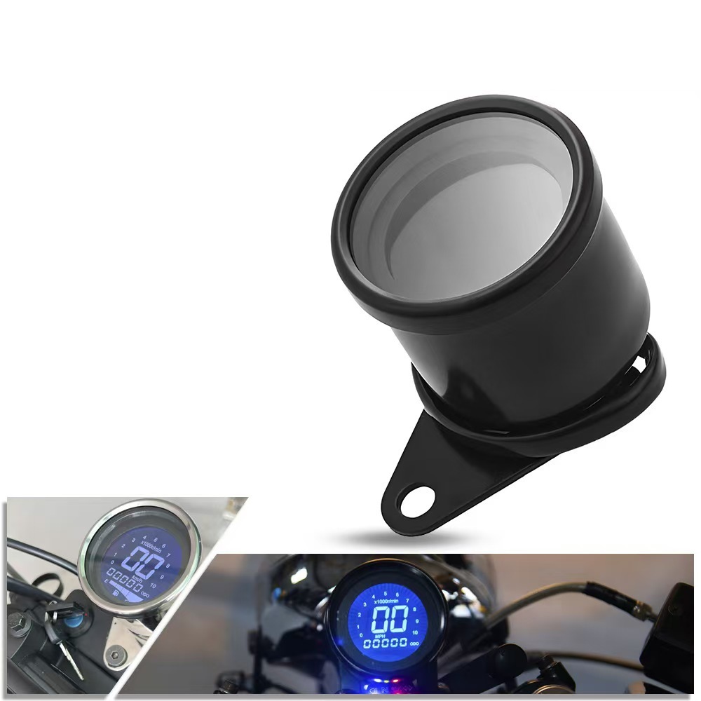 Motorcycle Integrated Led Lcd Display Instrument Assembly Instrument Retro Restoration Instrument Mileage Meter Speed Oil Volume