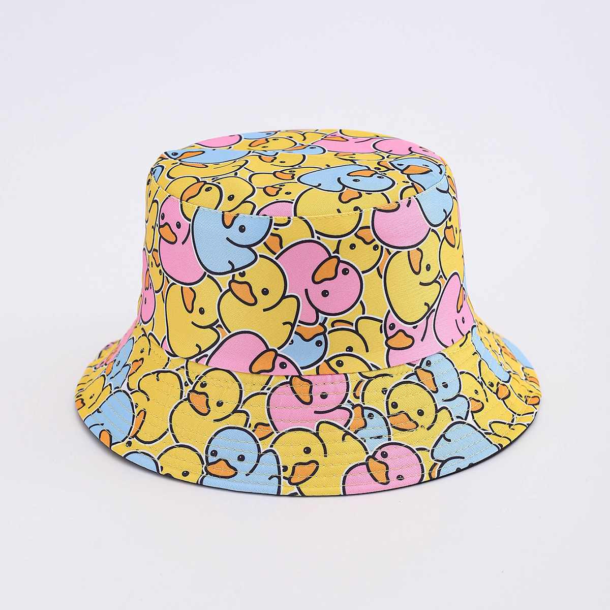 Nuevo pato amarillo impresión sombrero pescador sombrero hombre sombrero de sol moda ocio sombrero mujer sombrero de calle sombrero protector solar