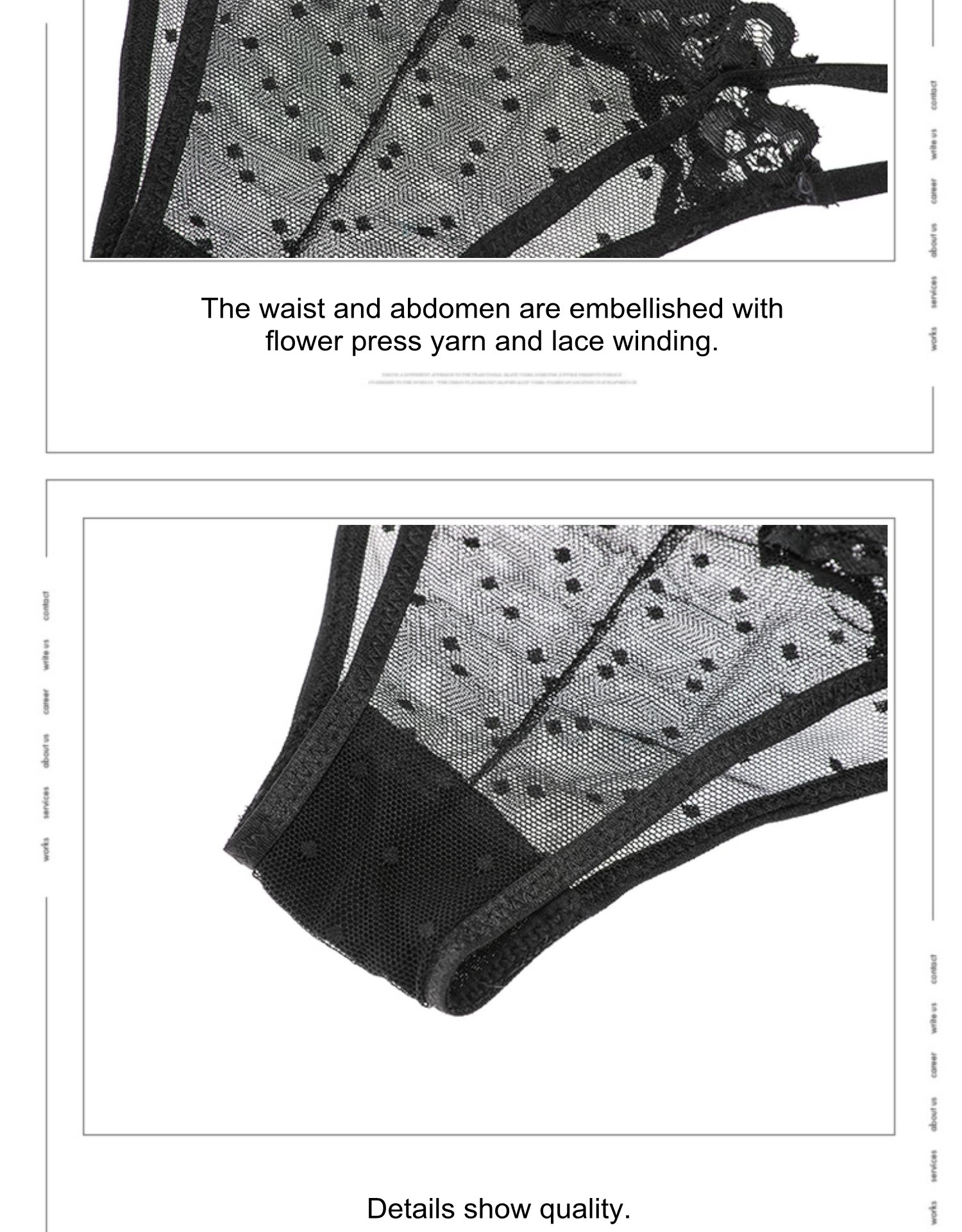 Calzoncillos transparentes de cintura baja con bordado de encaje NSYCX109328