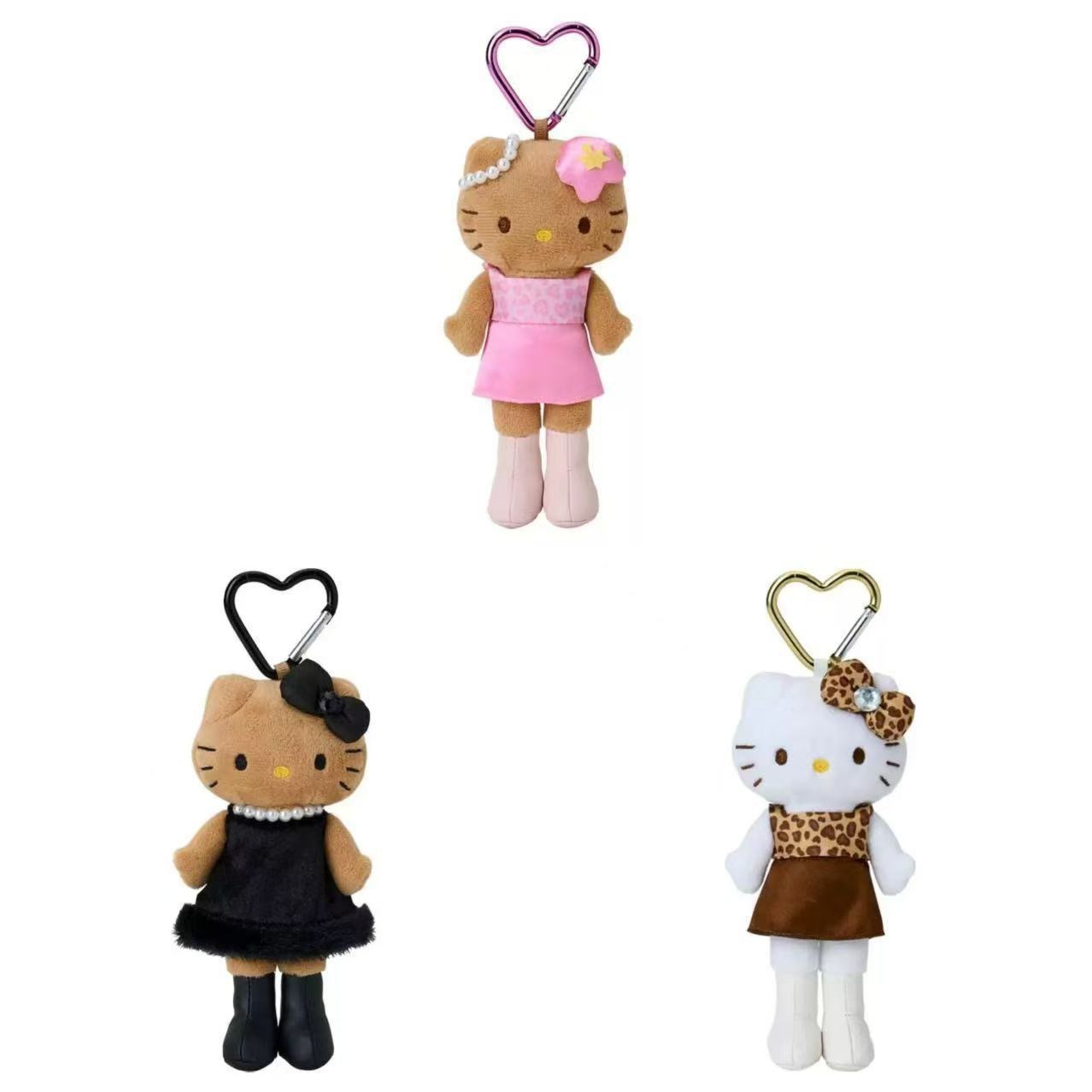 裸娃kt挂件长腿黑皮HelloKitty挂件毛绒玩偶挂饰可搭配衣服配饰-阿里巴巴