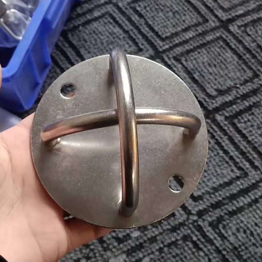 不锈钢瑜伽吊床悬挂式训练固定盘承重固定圆挂盘吊钩吊顶固定扣