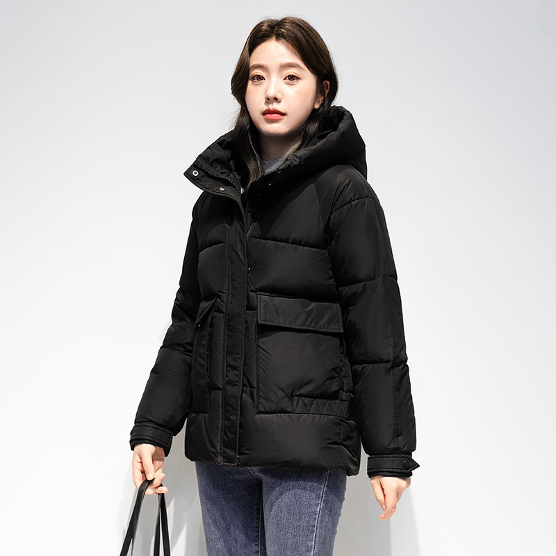 Ropa de invierno de algodón caliente para mujeres 2025 nuevo corto delgado suelto estudiante chaqueta de algodón chaqueta de algodón gruesa