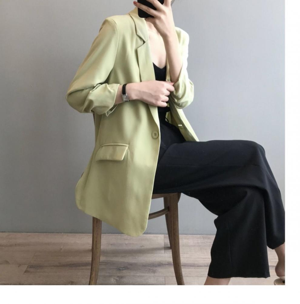 Weißer Chiffon Blazer Für Damen Leichter Sommermantel Locker_voghion.com