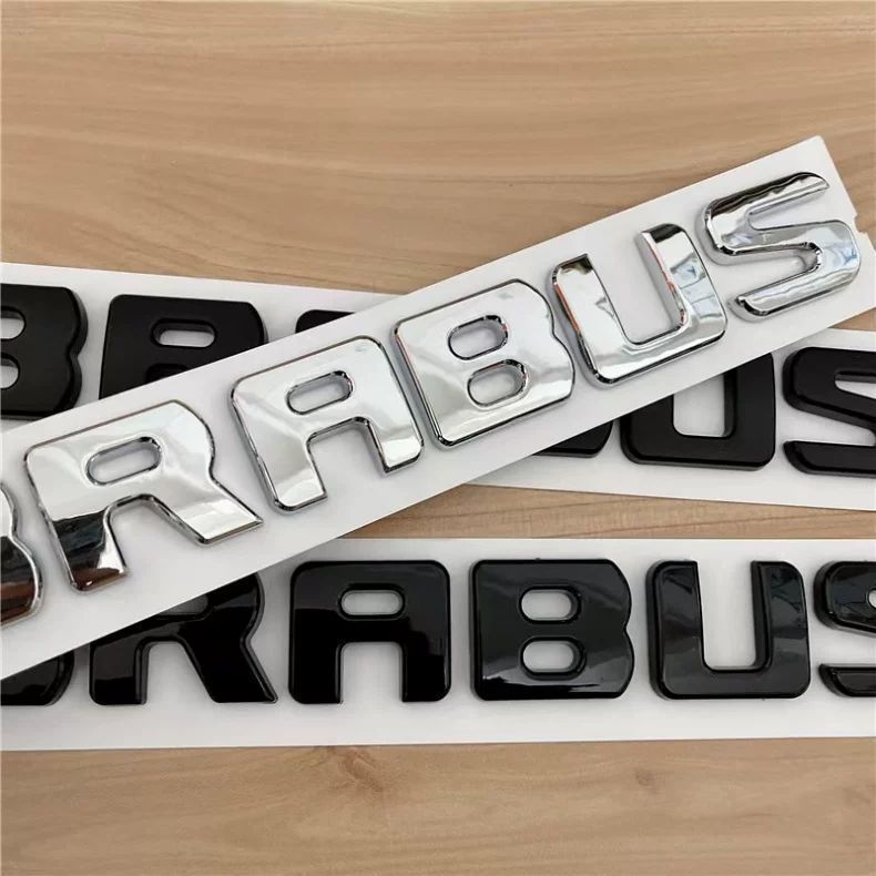 Suitable for Mercedes-Benz G-Class, E-Class, C-Class, and S-Class modifications: Barbus lettering, black emblem, car logo