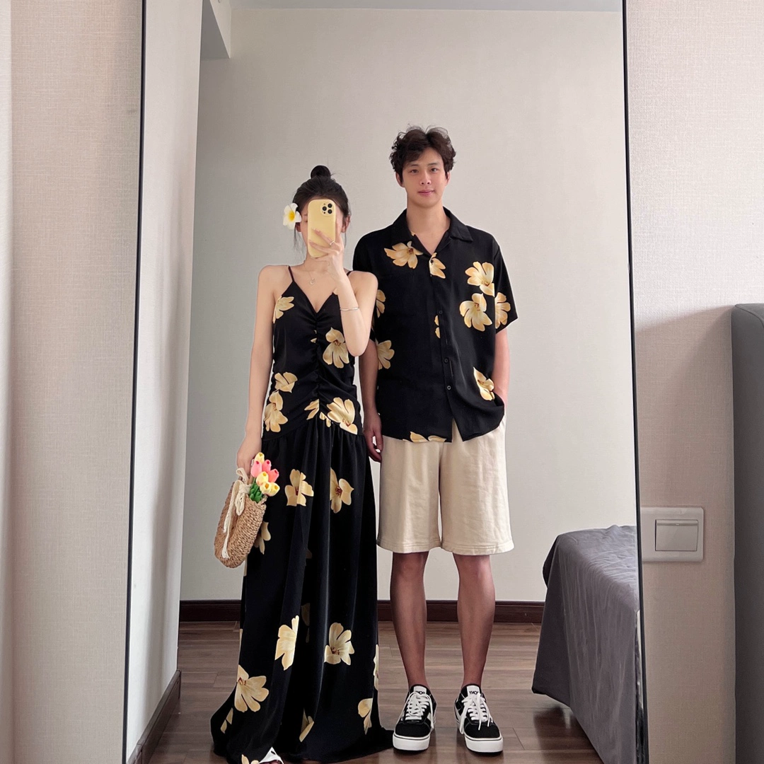 Реалистка серо-серое платье с принтом подтяжки женский летний новый французский темперамент маленькая черная юбка