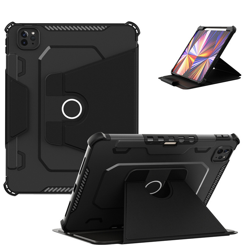 iPad Pro13 2024 Flip Tpu Shoulder Strap Anti-Fall Tablet Case Pro11 Rotating Stand Air45 6 Leather Case iPad Pro13 2024 Flip Tpu Shoulder Strap Anti-Fall Tablet Case Pro11 Rotating Stand Air45 6 Leather Case