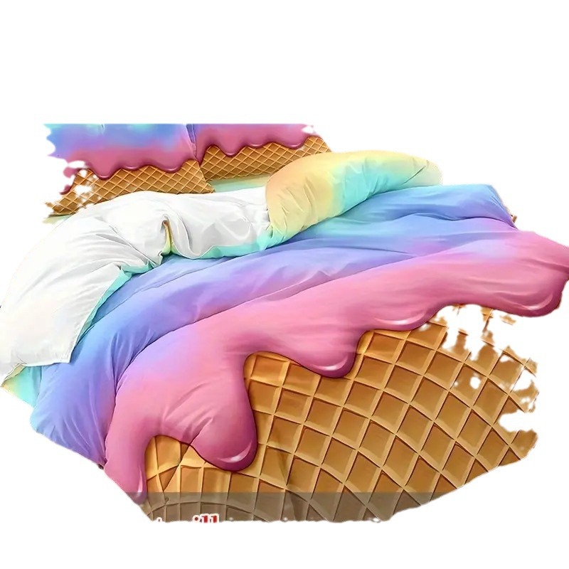 lifelike rainbow duvet cover with down