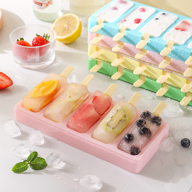 Molde de paleta de helado de grado alimenticio - Diseño lindo, para helado casero DIY, molde plano