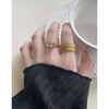 Brand design universal ring, Korean style, light luxury style, trend of season, 925 sample silver