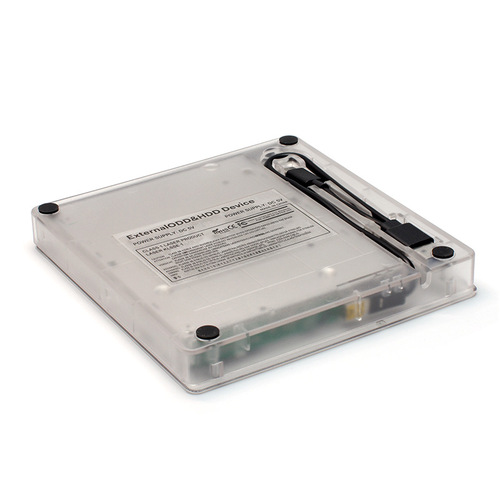 Transparent Mobile DVD Burner DVD Writer Notebook Desktop DVDRW Mobile DVD Drive Box 12.7mm Wholesale