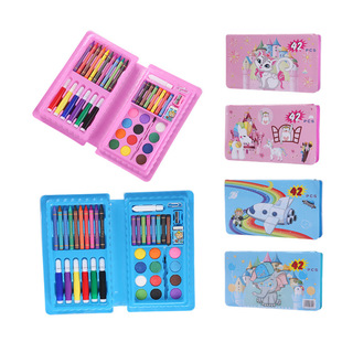 Children's Art DIY42 painting suit watercolor pen powder cake early education graffiti brush in stock factory wholesale
