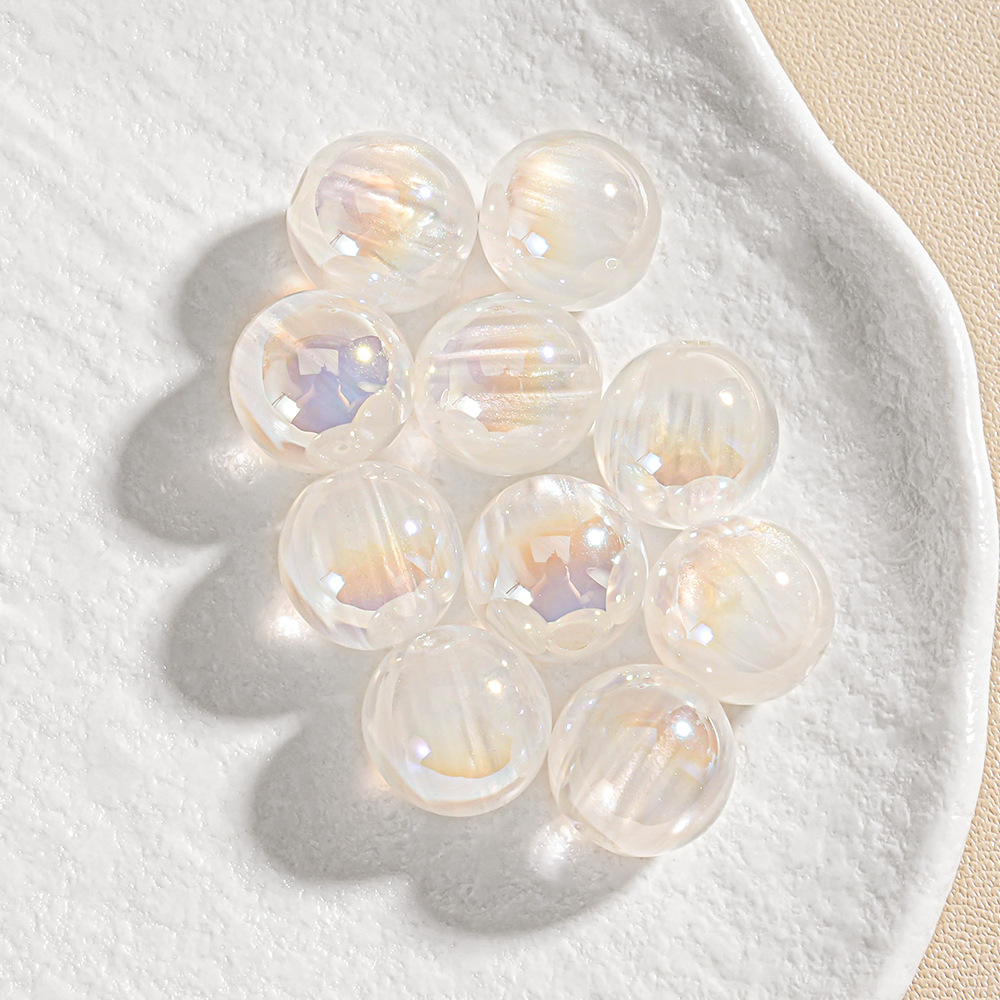 【20-30 piezas】Cuentas brillantes finas para manualidades, cuentas con orificio para cadena de teléfono, accesorios para cuentas, piezas pequeñas al por mayor