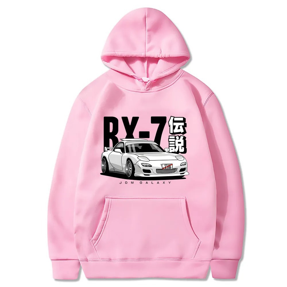 2024 ndy hoodie retro RX7 FD Drift Japanese car print breath