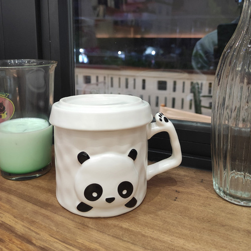 Nordic Creative Ceramic Mug Cute Cartoon High-Quality Home Coffee Cup Panda Breakfast Cup Tea Cup