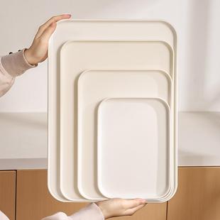 Rectangular Tray Plastic Household Cup Tea Cup Tray Kindergarten Fruit Bread Cake Storage Plate Large