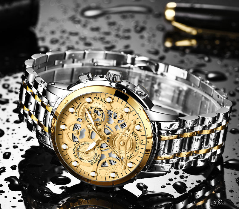 Neue Uhr VA VA VOOM Marke Quarzwerk Hohle wasserdichte Uhr für Männer, europäische und amerikanische Modekalenderuhr für Männer_voghion.com