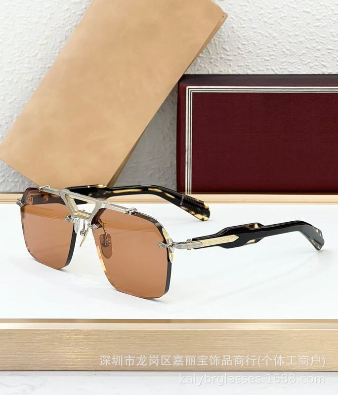 JMM欧米高級角金属フレームレスファッションサングラスクロスボーダーTOPクール日焼け止めサングラスSILVERTON|undefined