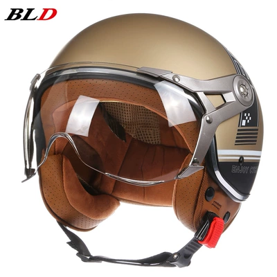 Motosiklet kaskı (dəbilqə) — Wholesale - matt-black-gold-m57-58