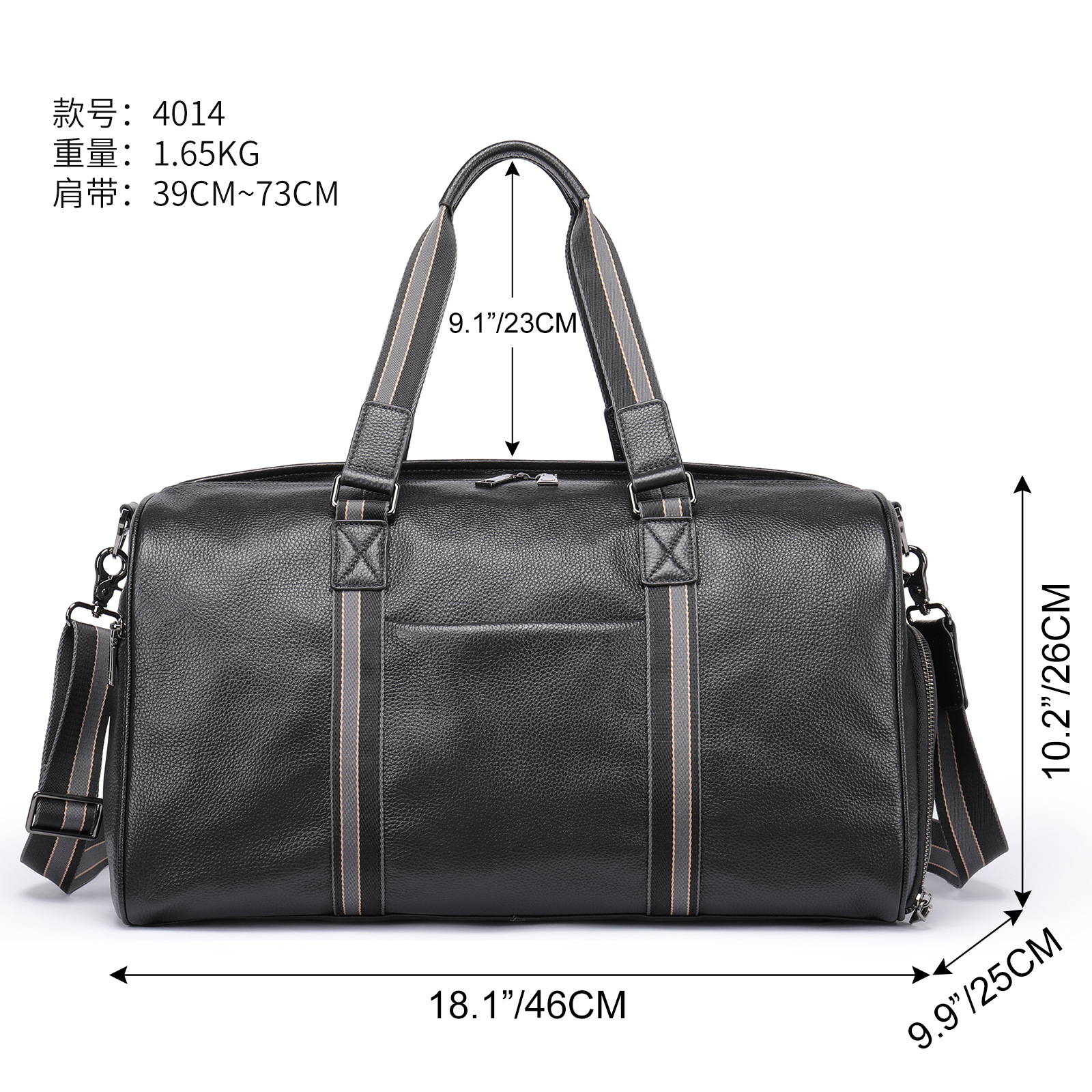 Malunte Large Capacity Genuine Leather Luggage Bag New Multifunctional Shoulder Travel Bag Cowhide Shoulder Bag Wholesale - Thumbnail 5