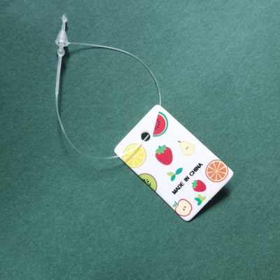 现货吊牌绳手穿胶针 子母扣塑料透明吊绳 手工服饰小吊牌卡纸标签|ru