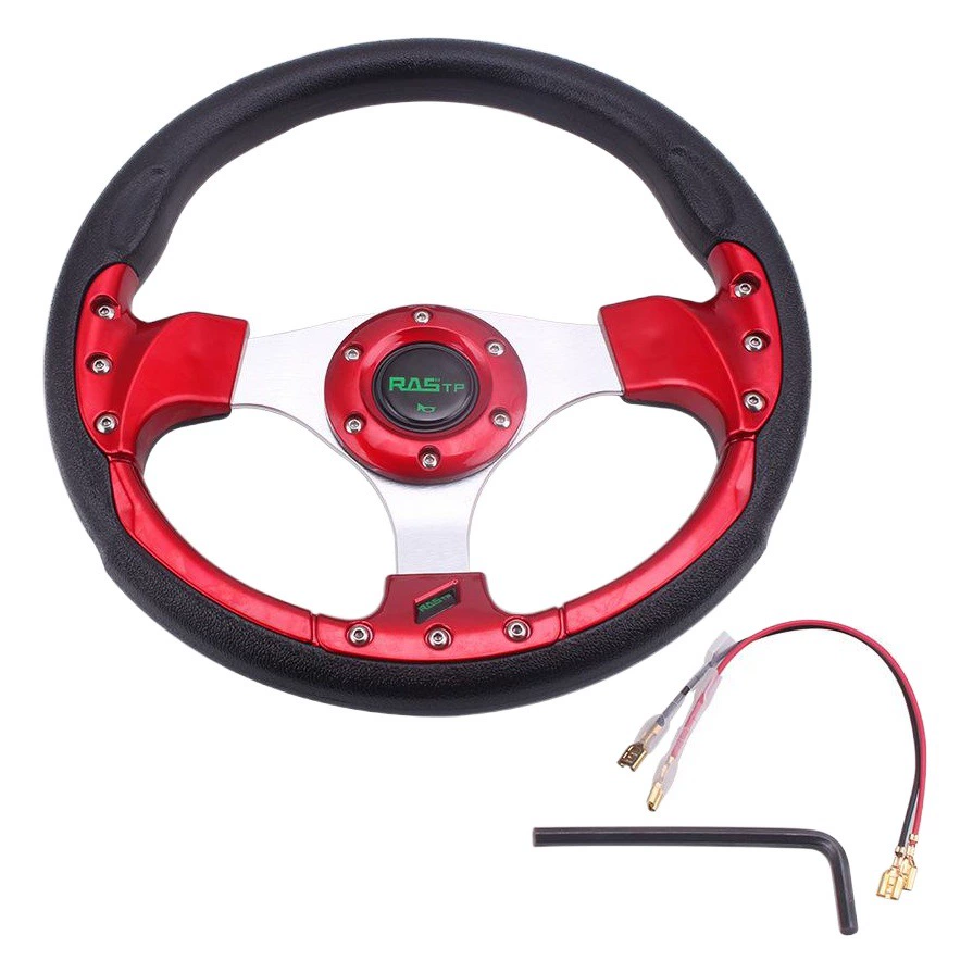 RASTP автомобильный модифицированный руль PU гоночный руль гоночная игра 13-дюймовый руль для картинг