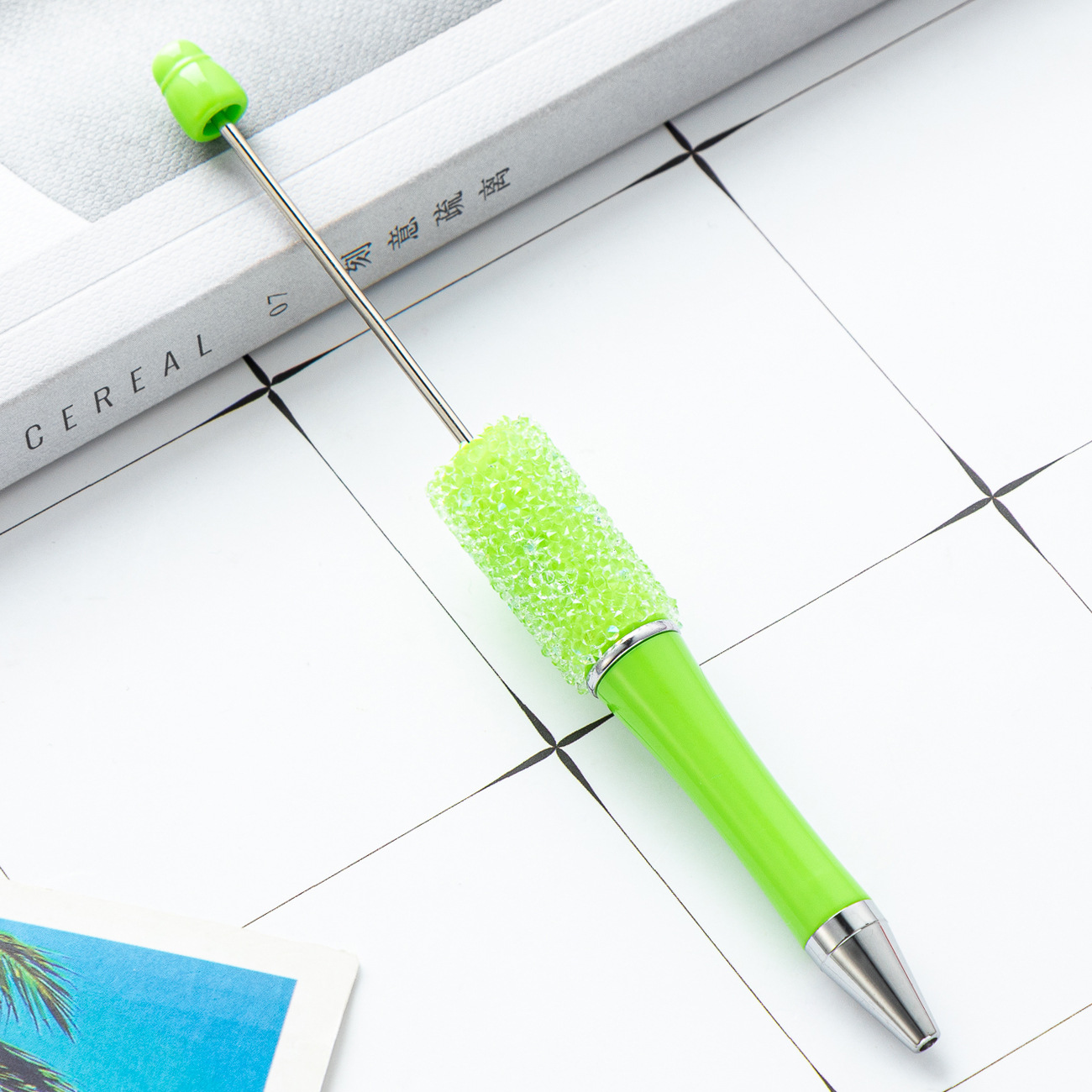 Pluma de cuentas de azúcar de bricolaje creativo Spot al por mayor Gypsophila Rhinestone Pen de parche hecho a mano Pluma de cuentas multicolor