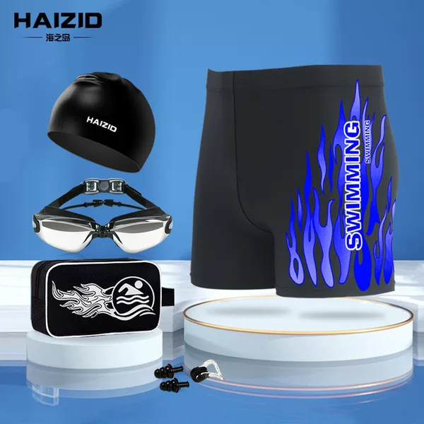 Men's swimming trunks suit boxer anti-embarrassment quick-drying breathable hot spring men's swimming trunks wholesale professional swimming equipment