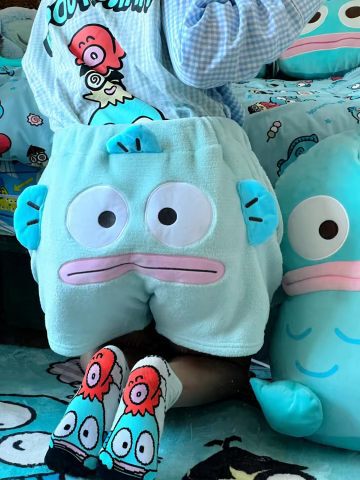 Amazon new cartoon shorts cute funny ugly fish embroidered shorts women's coral fleece casual pajama pants cross-border Amazon new cartoon shorts cute funny ugly fish embroidered shorts women's coral fleece casual pajama pants cross-border