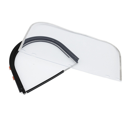 A complete set of aluminum bracket protective visor thickened PC anti-impact high temperature visor head-mounted polished mask with safety helmet