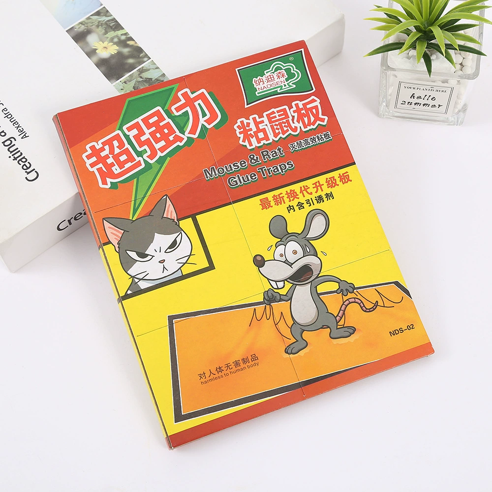 Суперпрочная клеевая ловушка для мышей для домашнего использования, безопасная и без запаха, мощная клейкая лента для мышей, увеличенная и утолщенная ловушка для мышей оптом