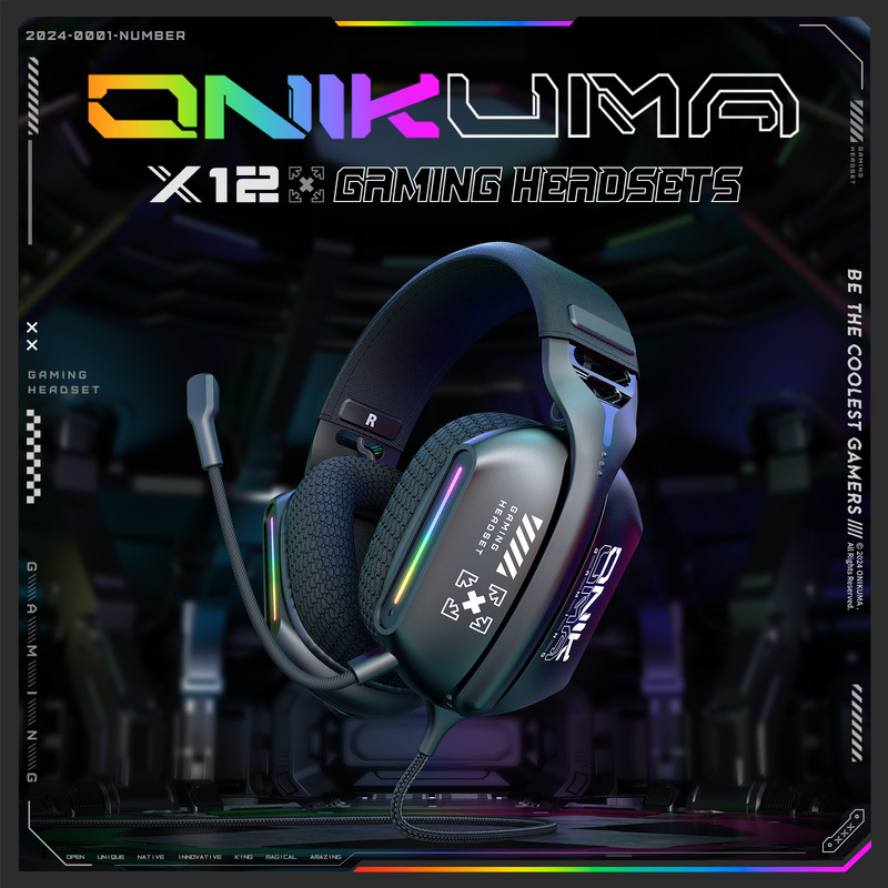 Cross-border Explosions ONIKUMA X12 Headset Game Headset Chicken Eating Wired Headset Computer PS4 E-sports Headset