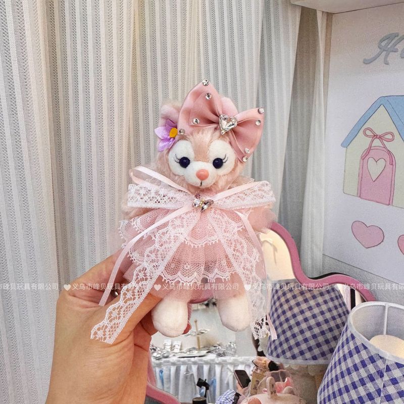 玲娜貝児の青い真珠のお姫様のスカートはぬいぐるみのかばんをつけてキーホルダーのメーカーを包んで直接販売します。|undefined