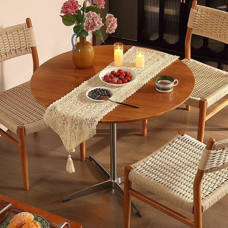 Medieval Style Dining Table, Negotiation Table, Round Table, Small Apartment, Retro Coffee Table, Balcony Side Table, Simple Office Desk