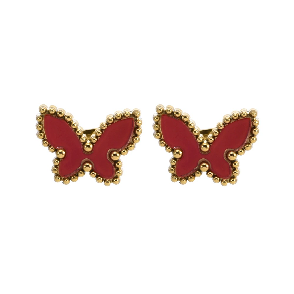 Earrings stainless steel, does not fade, 18 carat