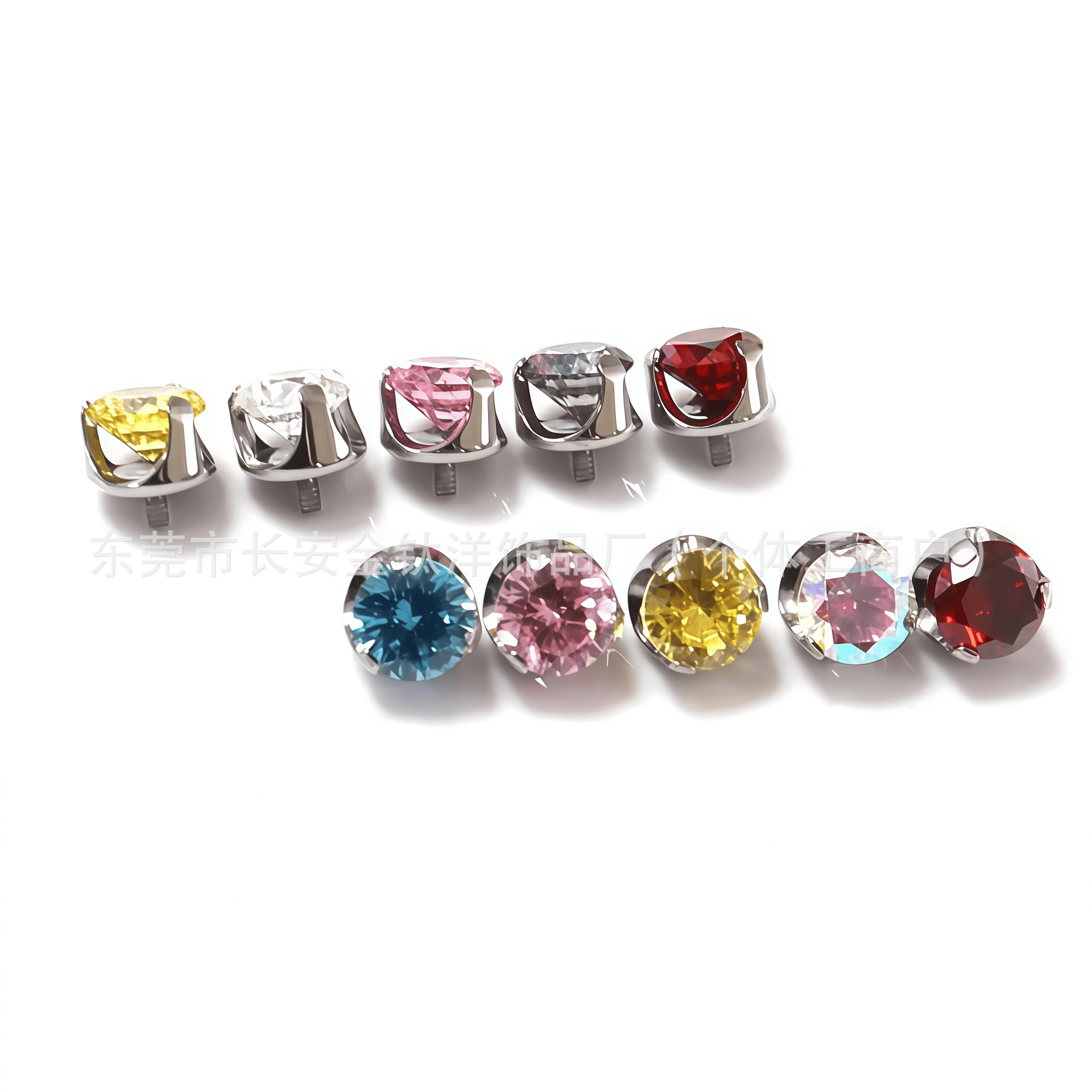 Pointed titanium steel lip stud product view