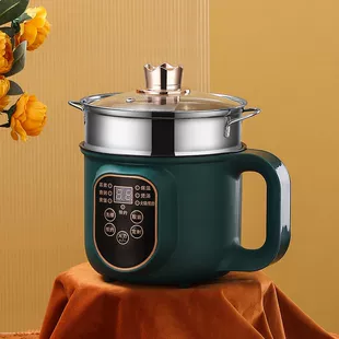 Multifunctional Smart Electric Hot Pot, Compact Mini Cooker, Steamer Option, Touch Panel