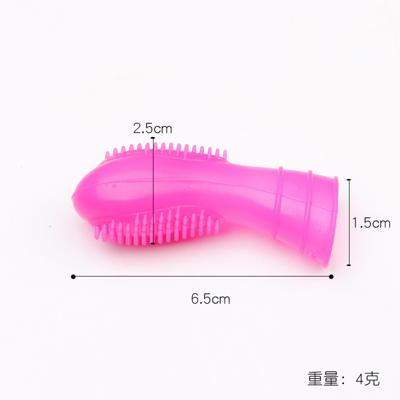Silicone Finger Cots for Couples, Textured Spiked Surface for Foreplay and Massage, Single Pack — detail image 1