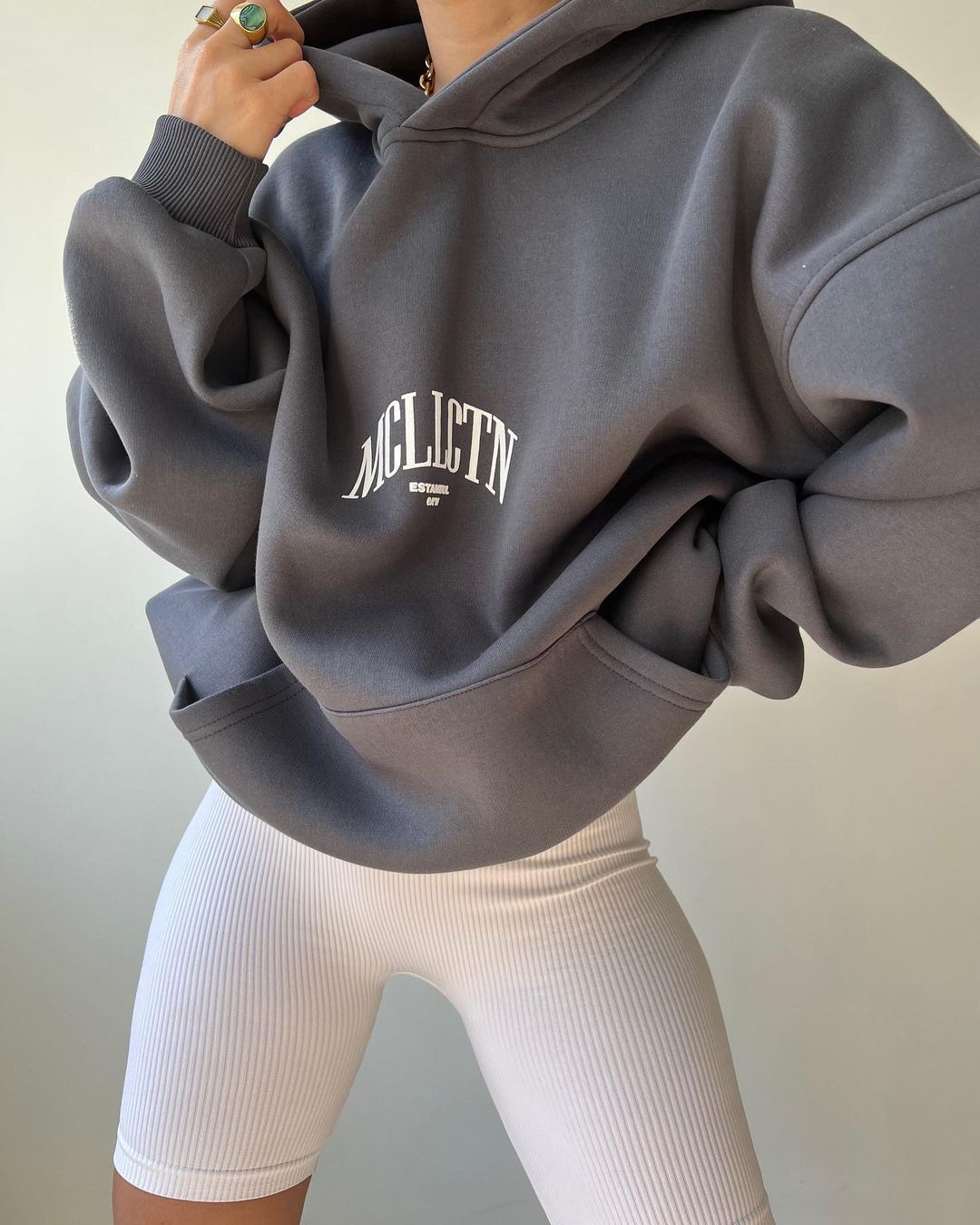 2023 Damski sweter z nadrukiem, uniwersalny top z długimi rękawami i kapturem dla kobiet_voghion.com