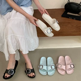 厚底拖鞋;平底拖鞋;女士洞洞鞋