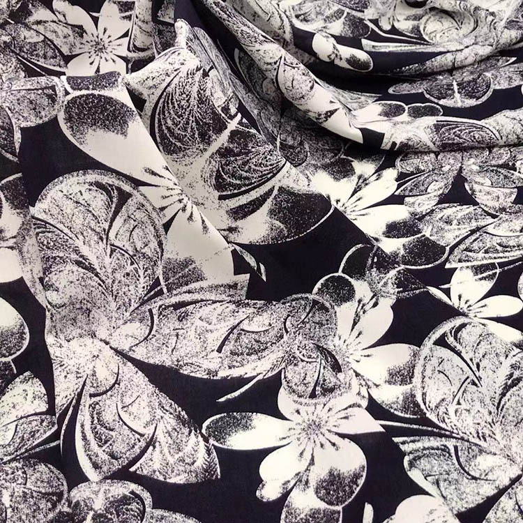 Impresión de bajo precio rayon viscose tela chalis tela 100% rayon tela impresión activa