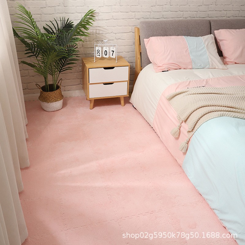 Nueva alfombra de empalme de peluche, bloque de empalme, alfombra para bebés, alfombra para mascotas, alfombra para dormitorios, alfombra de peluche desmontable, alfombra de peluche