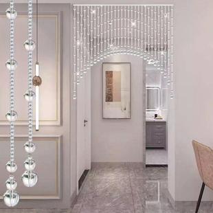 ⊙New Crystal Bead Curtain Door Curtain Partition Living Room Entrance Aisle Bathroom Door to Door Bead Curtain Hanging