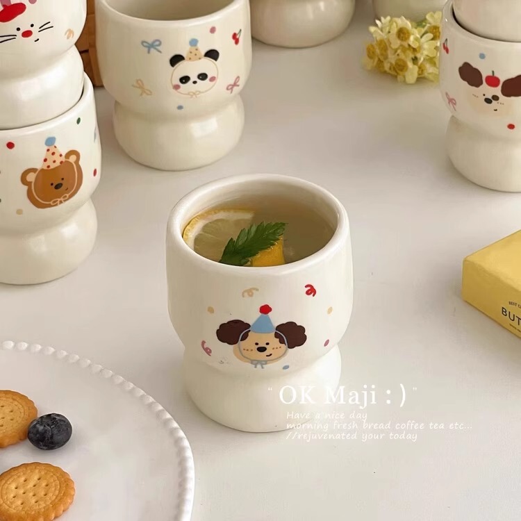 クリエイティブマグカップクリーム風カップかわいい陶磁器手握りカップ高顔値朝食カップ家庭用コップアイスクリームカップ|undefined