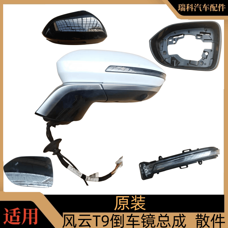 2025 Fengyun T9 Rearview Mirror Turn Signal Light, Rearview Mirror Housing, Left and Right Exterior Rearview Mirror Assembly Lens Fengyun T9
