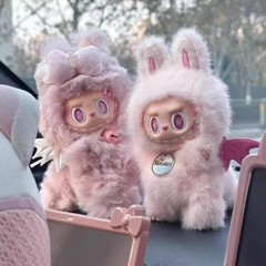 labubu娃衣天使17cm搪胶公仔衣服挂件一二三代站姿替换手作服装