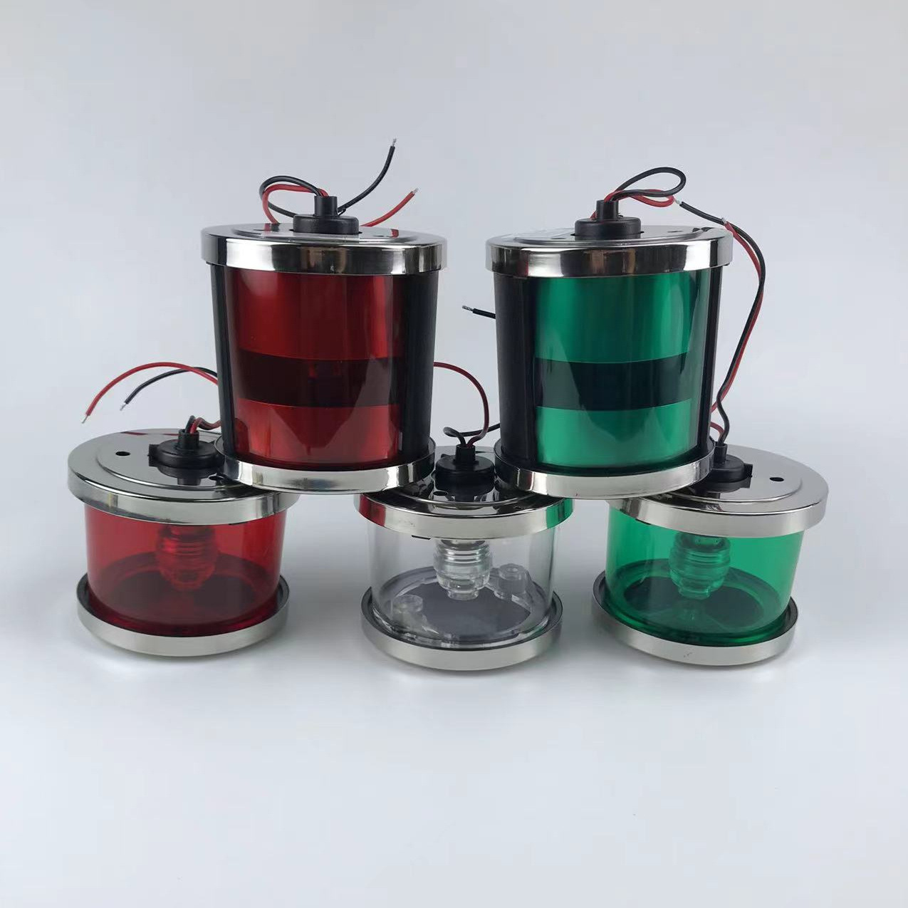 升级船用单层航行信号灯304不锈钢右舷灯LED左舷