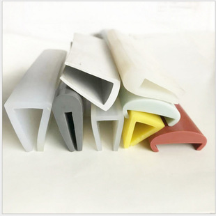 Silicone U-shaped sealing strip edge anti-collision rubber strip metal edge protection strip