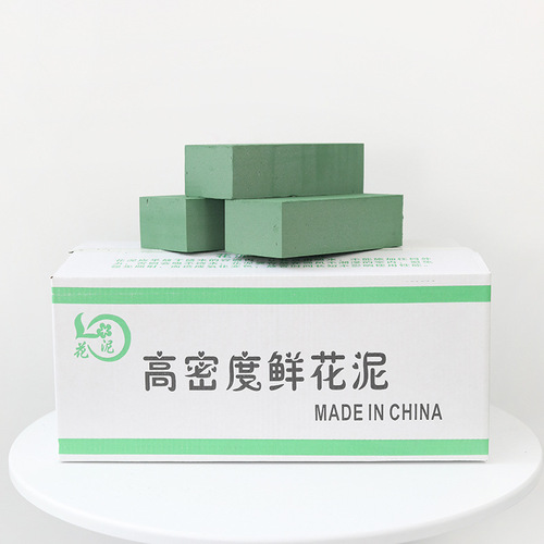 Wholesale flower mud flower arrangement mud block high density water absorbent flower mud whole box absorbable sponge flower shop flower arrangement base