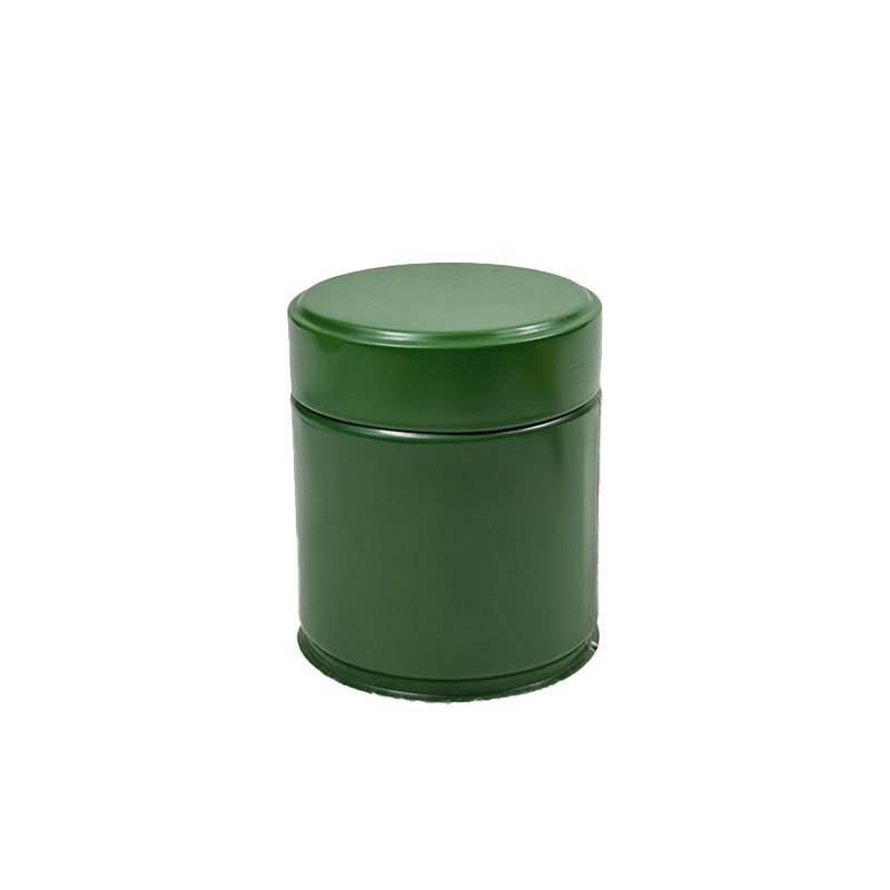 马口铁茶粉罐抹茶罐通用圆形食品级小圆罐开口密封易拉50g抹茶罐|undefined