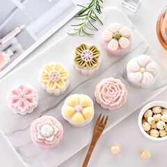 月餅金型手押し式家庭用中秋節は氷皮エンボス菓子の心を作って緑豆餅の鋳型を磨いて郵便する